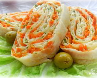 Рулет Мимоза из лаваша