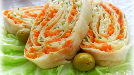 Рулет Мимоза из лаваша