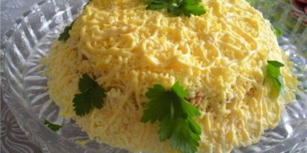 Рецепт салата мимоза с рисом