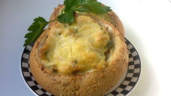 куриная грудка в гнезде под шубой