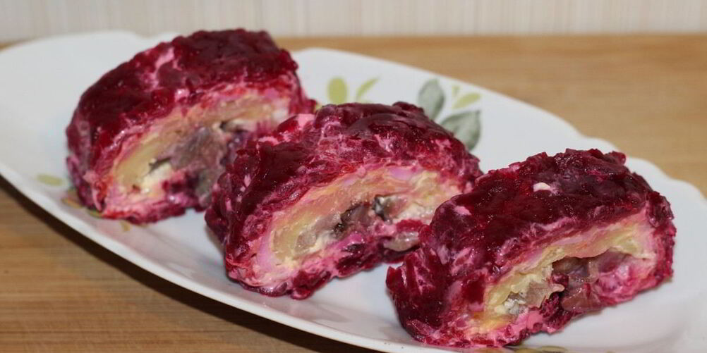 Рецепт рулета из сельди под шубой