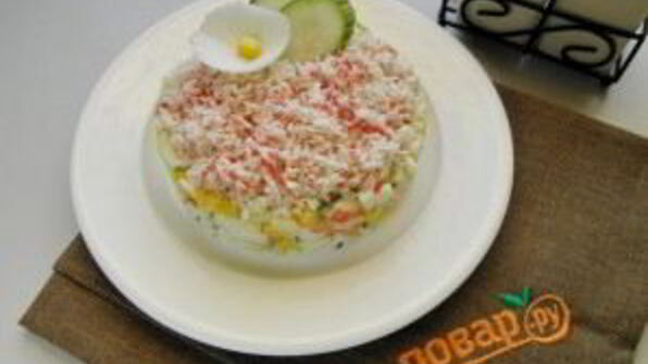 салат крабовый под шубой