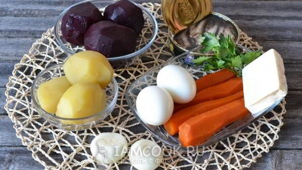 салат шпроты под шубой