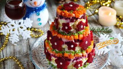 Салат-торт Селедка под шубой