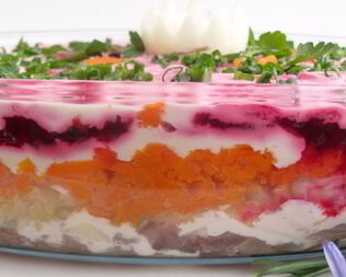 Селедка под шубой без лука