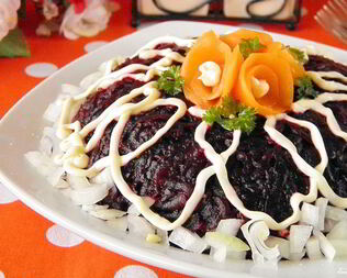 Селедка под шубой без яиц