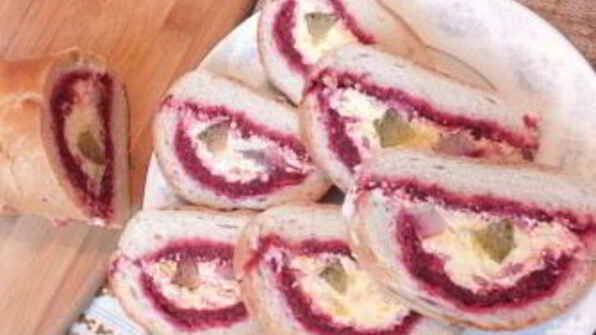 селедка под шубой в багете