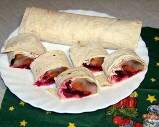 Селедка под шубой в лаваше