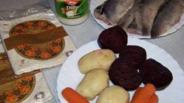 селедка под шубой в лаваше