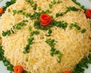 Салат Праздничный с сырoм