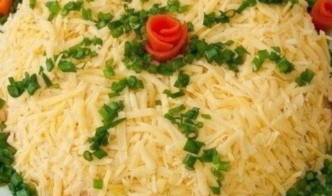 Салат Праздничный с сырoм