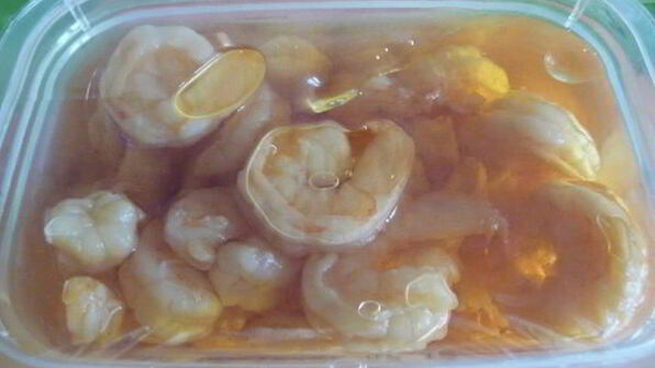 салат с креветками