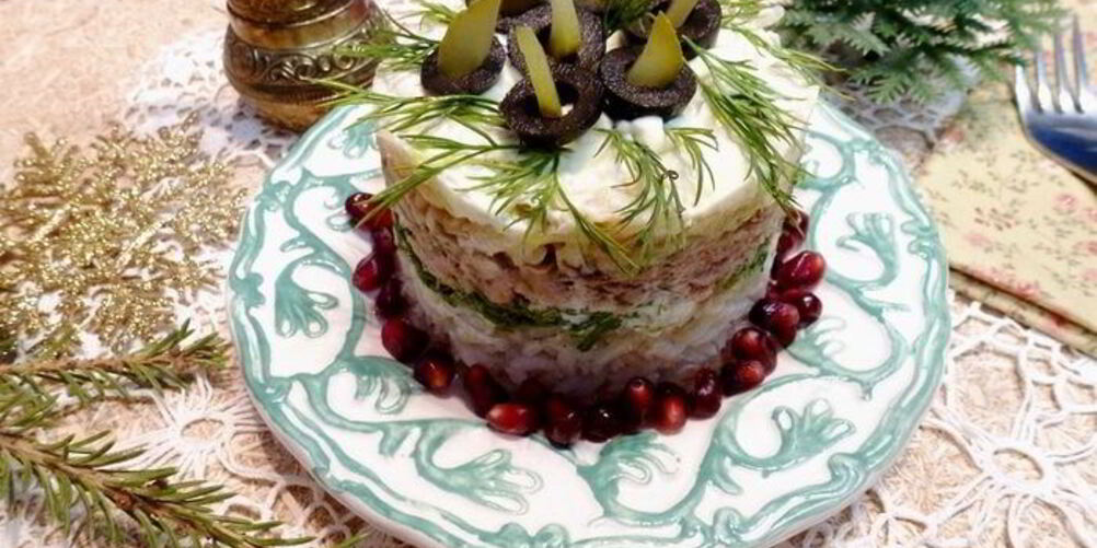 Рецепт салата с тунцом и яблоком