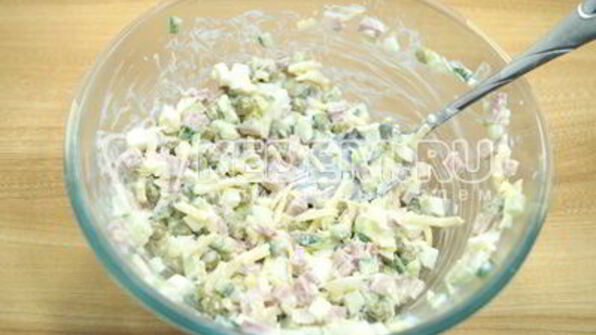 салат шапка деда мороза