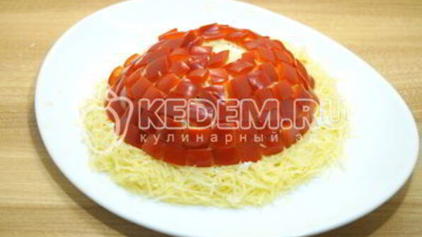 салат шапка деда мороза