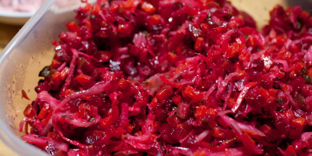 Рецепт диетического винегрета без картошки