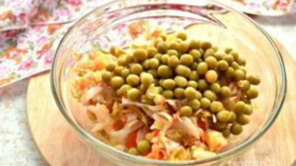 винегрет классический с горошком и капустой