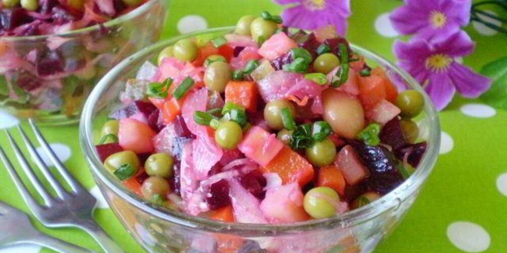 Рецепт винегрета с горошком