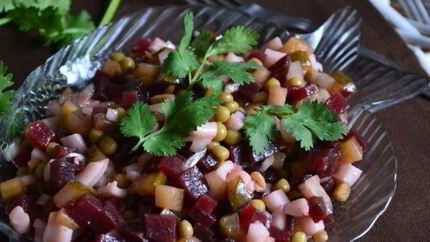 Винегрет с кальмарами