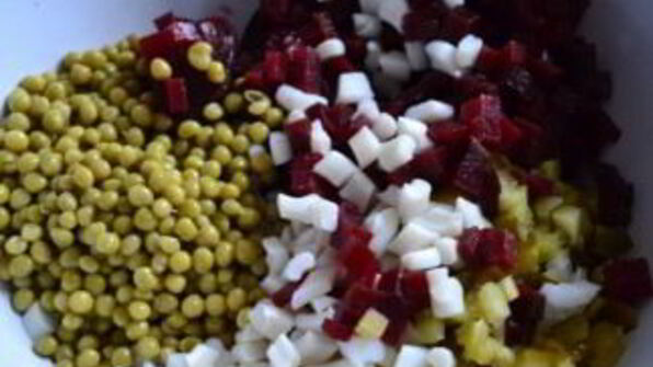 винегрет с кальмарами