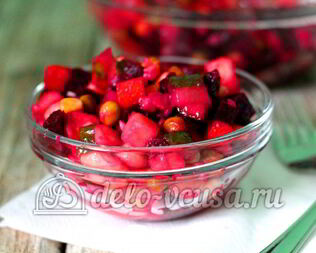 Винегрет с кукурузой