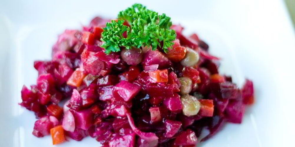 Рецепт винегрета с опятами