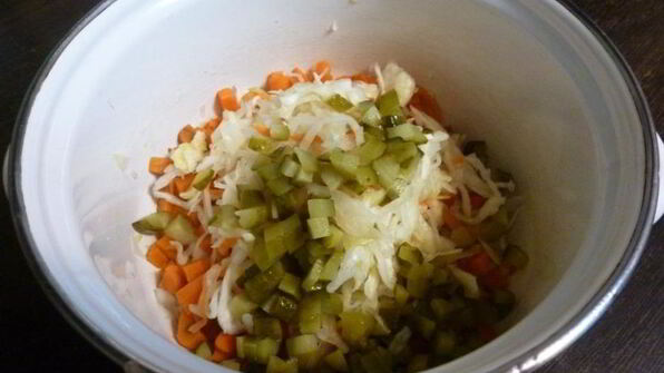 винегрет с соленой сельдью