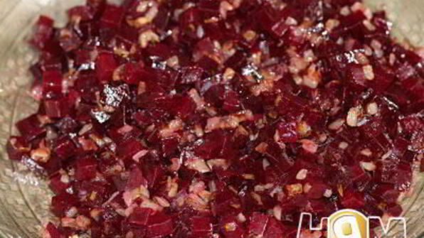 винегрет с солеными грибами