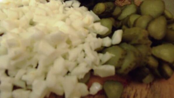 яичный салат с оливками