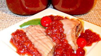 Сливово-яблочный острый соус к мясу