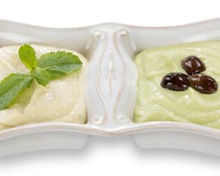 Соус хумус с мятой и оливками