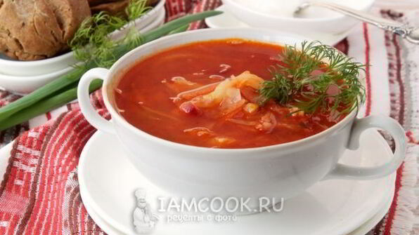 борщ без мяса