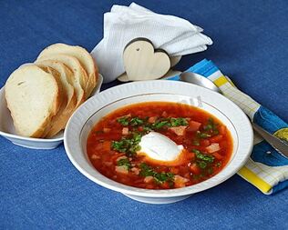 Борщ московский со свеклой