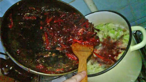 борщ с бычками и фасолью