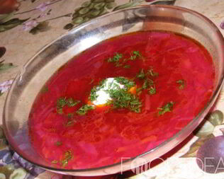 Борщ с курицей