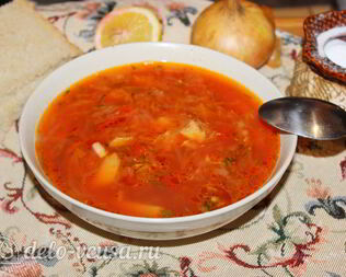 Борщ с квашеной капустой