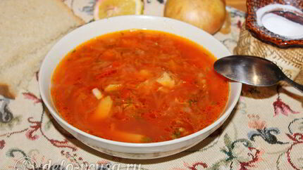 Борщ с квашеной капустой