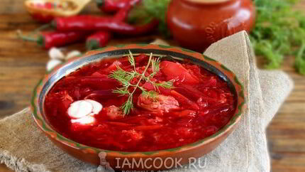 Борщ с тушенкой