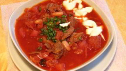 Борщ со свининой по-житомирски