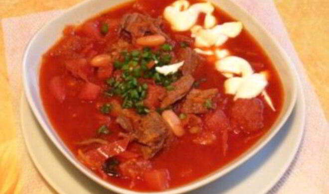 Борщ со свининой по-житомирски