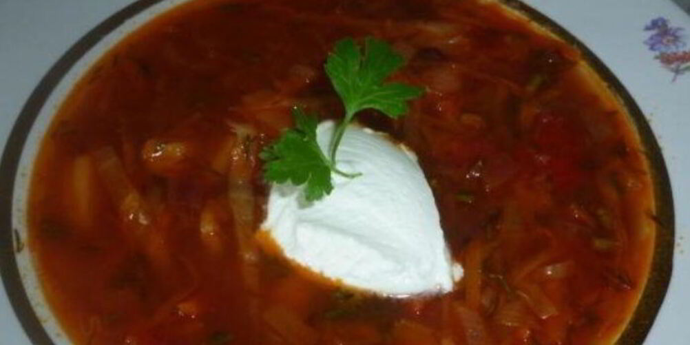 Рецепт борща вегетарианского с фасолью