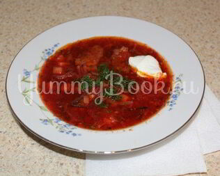 Домашний борщ с говядиной