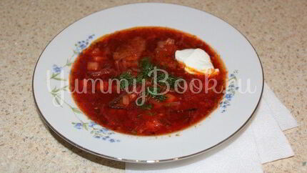 Домашний борщ с говядиной