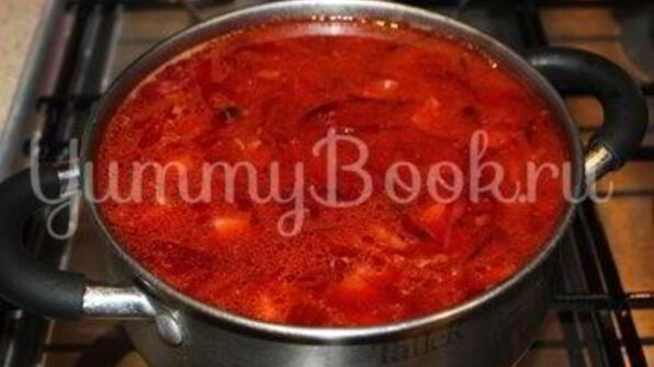 домашний борщ с говядиной