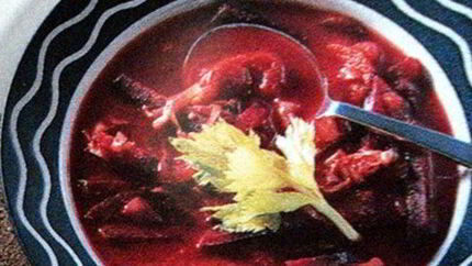 Постный борщ с фасолью