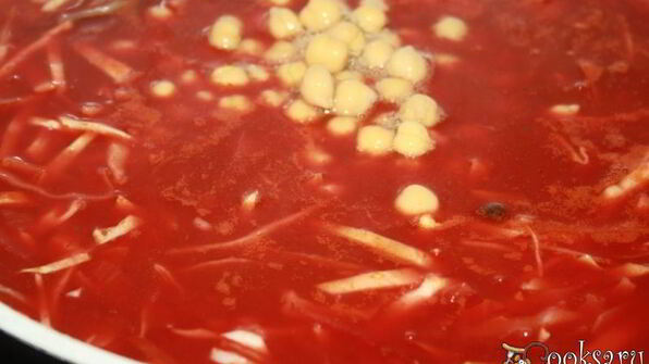 постный борщ с нутом без картофеля