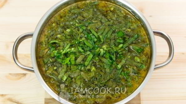 постный зеленый борщ