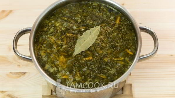 постный зеленый борщ