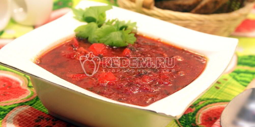 Рецепт вкусного борща с черемшой
