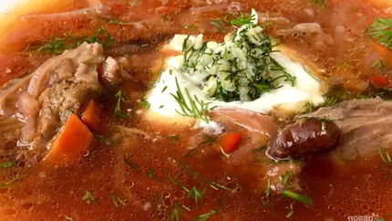 Вкусный домашний борщ